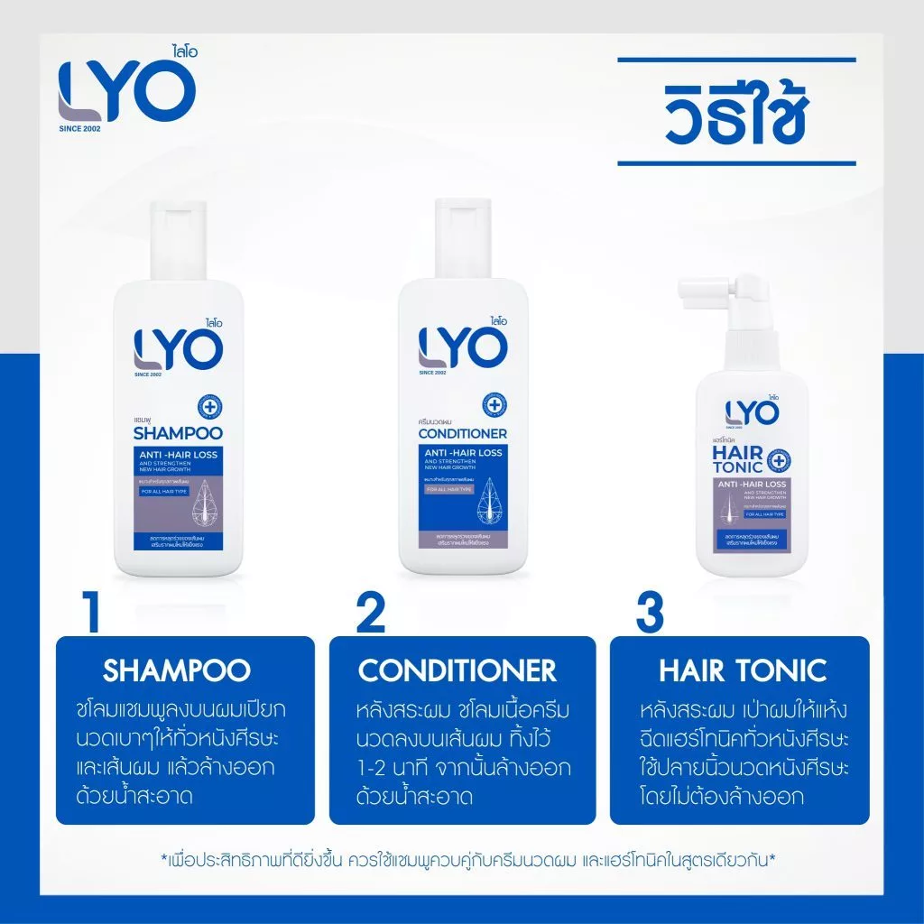 lyo hair tonic ไลโอ แฮร์โทนิค ยาปลูกผม lyo ดีไหม